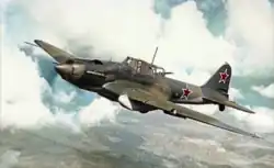 Prototipo del Il-2 (modelo 1944), durante un vuelo de pruebas en 1943.