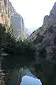 Vista del Eşen Çayı (Xanthos) en el Cañón de Ören; condado de Seydikemer, provincia de Muğla; hacia el noreste.