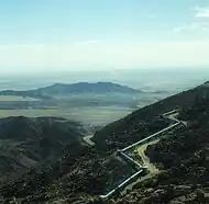 Una foto del Valle Imperial tomado desde las montañas de Baja California.