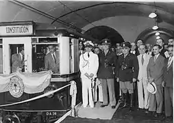 Siemens O&K durante la inauguración de la Línea E (1944).