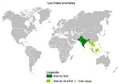 Distribución por el sureste asiático.