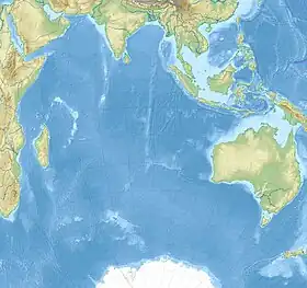 Isla [de] Ámsterdam ubicada en Océano Índico