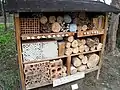 Caja de insectos en el jardín botánico de Innsbruck.