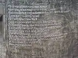 Inscripción en el monumento.