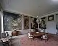 Las paredes del comedor de su última residencia, pintadas por Andriessen.