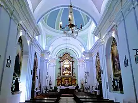 Interior de la iglesia.