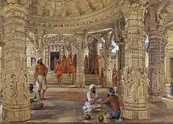 Interior del  Luna Vasahi o Templo Shri Neminath, Dilwara