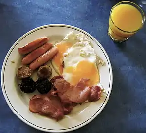 Desayuno completo irlandés.