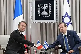 El presidente francés Emmanuel Macron e Isaac Herzog, 24 de octubre de 2023