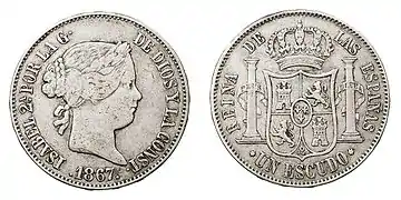 Escudo de Isabel II, 1867.