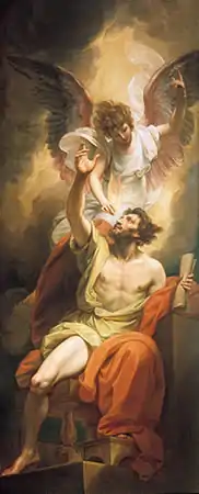 Isaías. Los labios de Isaías ungidos con fuego, óleo de Benjamin West, siglo XVIII.