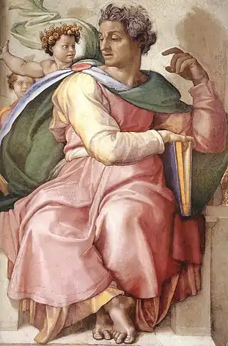 Isaías. Miguel Ángel, 1509. Fresco renacentista. Capilla Sixtina, Vaticano