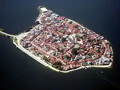 Vista aérea de la isla de Flores