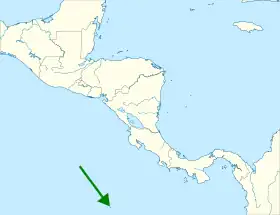 Distribución geográfica del pinzón de Darwin de la Cocos.