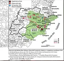 Itinerario del infante Alfonso en 1244