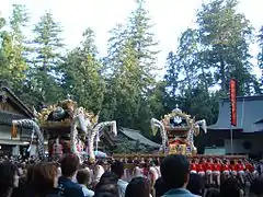 Akimatsuri (festival de otoño) en el santuario