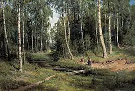 Arroyo en un bosque de abedules (1883)