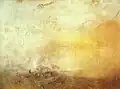 Amanecer con monstruos marinos, de Turner, 1845.