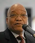 Jacob Zuma,  Presidente de Sudáfrica.