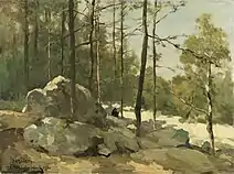 Paisaje del bosque cerca de Barbizon (1900)