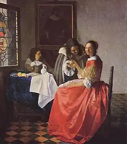 Dama con dos caballeros, 1659.