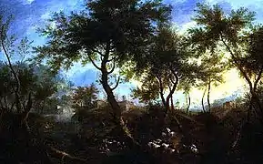 Paisaje, de Jan Vermeer van Haarlem (Jan van der Meer II) 1656-1705