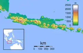 Semeru ubicada en Isla de Java