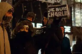 "Je suis Charlie" en Montreal, 7 de enero de 2015.