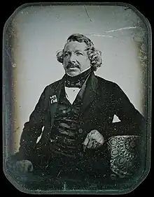 Daguerre retratado al daguerrotipo en 1844, por Sabatier-Blot.