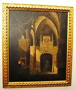 Interior de una iglesia, de Jenaro Pérez Villamil