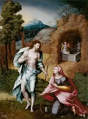 Noli me tangere, Jerónimo Cósida, 1570, Prado.