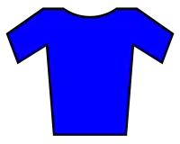 Maillot azul de líder de clasificación de corredor nacional