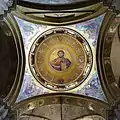 Mosaico de la cúpula sobre el Katholikon de la iglesia del Santo Sepulcro (Jerusalén).