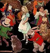 De la portada del libro de Nora Archibald Smith Boys and Girls of Bookland (1923), ilustrado por Jessie Willcox Smith