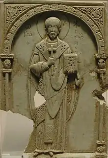 Relieve en esteatita, San Giovanni Crisostomo (siglo XI), Museo del Louvre, París