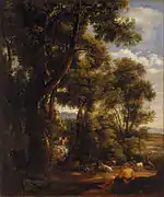 John Constable, Landscape with goatherd and goats, 1823