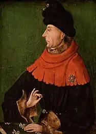 Copia del Retrato de Juan "sin Miedo", anónimo franco-borgoñón, 1404-1405.