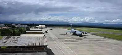 Vista de la base aérea.
