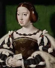 Retrato de Leonor de Austria, de Joos van Cleve, ca. 1530.