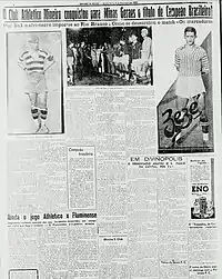 «Atlético trae para Minas Gerais el título de campeón brasileño.»Estado de Minas de 3 de febrero de 1937.