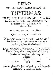 Libro de los prodigiosos baños de Tiermas (1713)