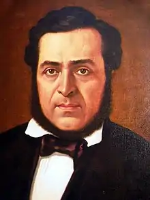 Retrato de Juan Rafael Mora Porras por Aquiles Bigot.