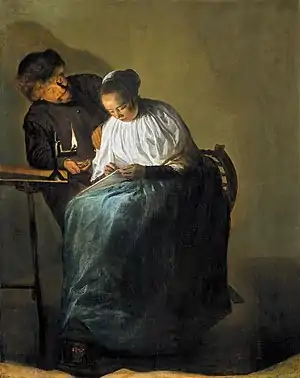 Hombre ofreciendo dinero a una mujer joven (1631), de Judith Leyster, Mauritshuis, La Haya