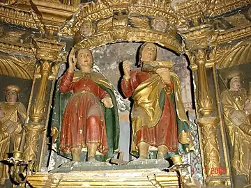 Retablo barroco (s. XVIII) de Olleros de Pisuerga (Palencia)