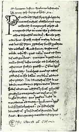 Manuscrito de la Biblioteca Laurenciana.