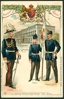 Uniformes en 1866.