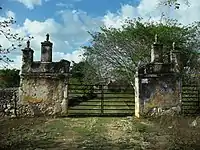 Entrada de la hacienda Kankabchén.