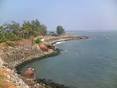 Litoral del mar Arábigo en Kerala, India