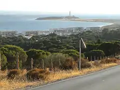 Vista desde la carretera de acceso.