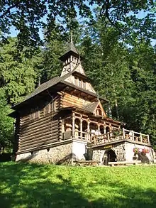 Capilla Jaszczurówka,  Podhale, Polonia, en estilo Zakopane